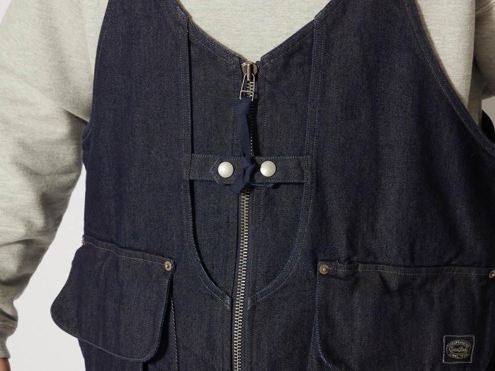 TAKIBI Denim Vest M Indigo