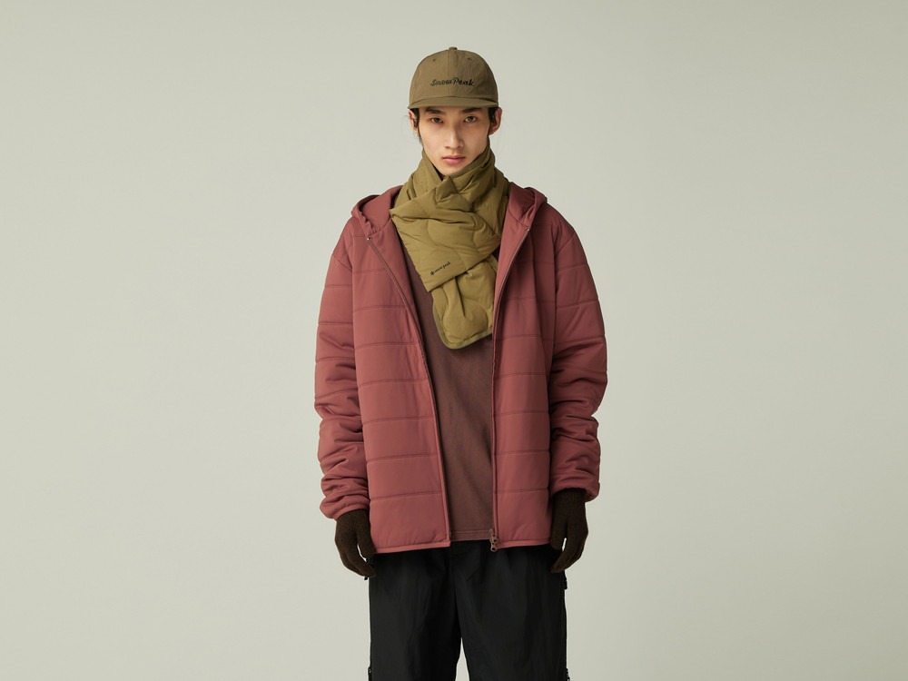 Flexible Insulated Zip Up Hoodie S LIGHT BROWN