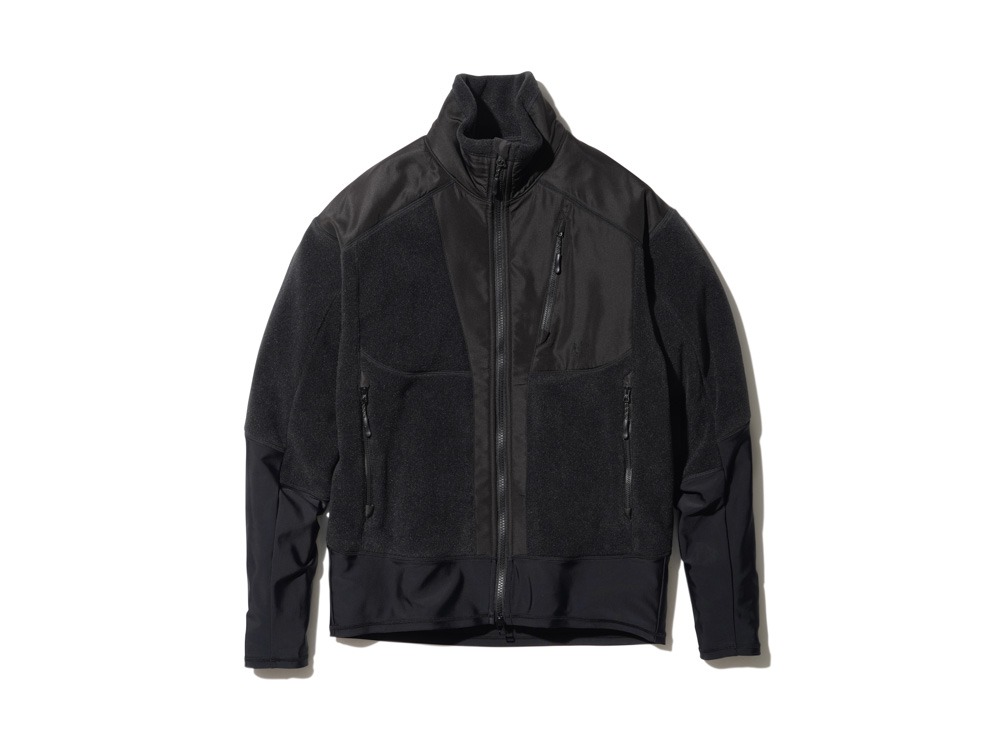 Fleece Hybrid Jacket S Black