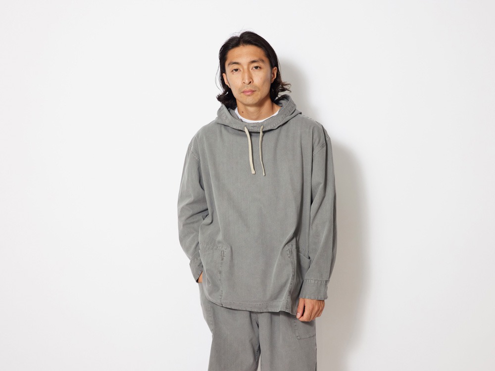 Natural Dyed Recycled Cotton Parka M BL