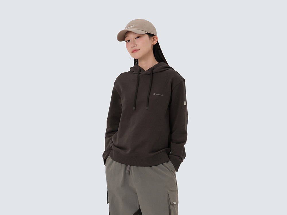 Land Women's Hood T-Shirt S CHOCO BROWN