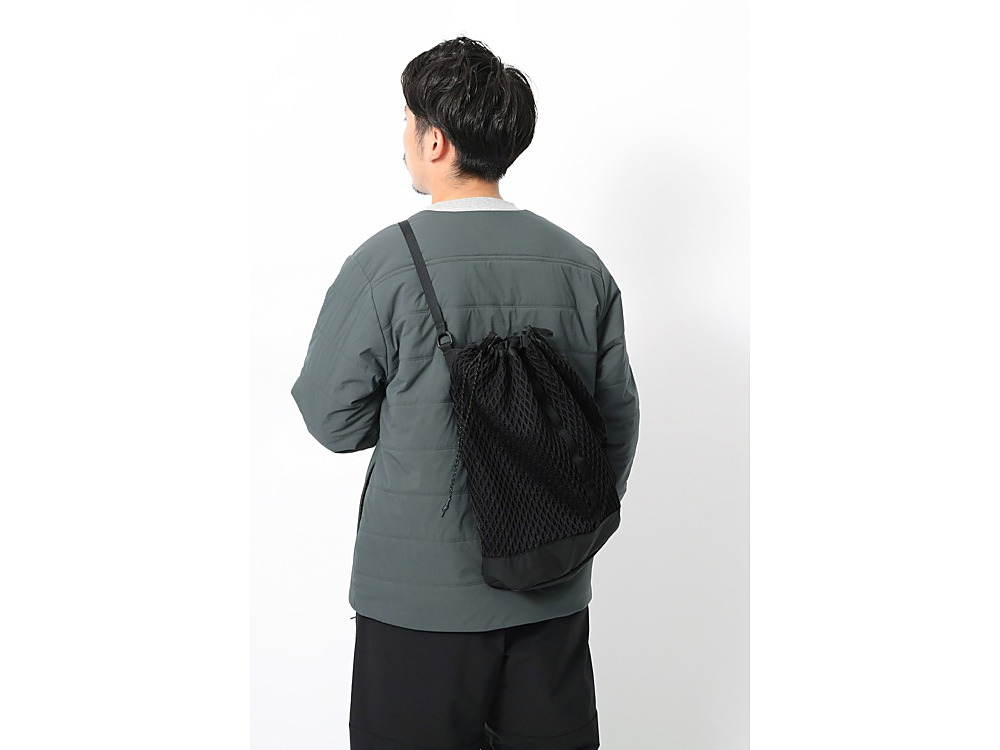 Double Face Mesh Shoulder Bag One Black