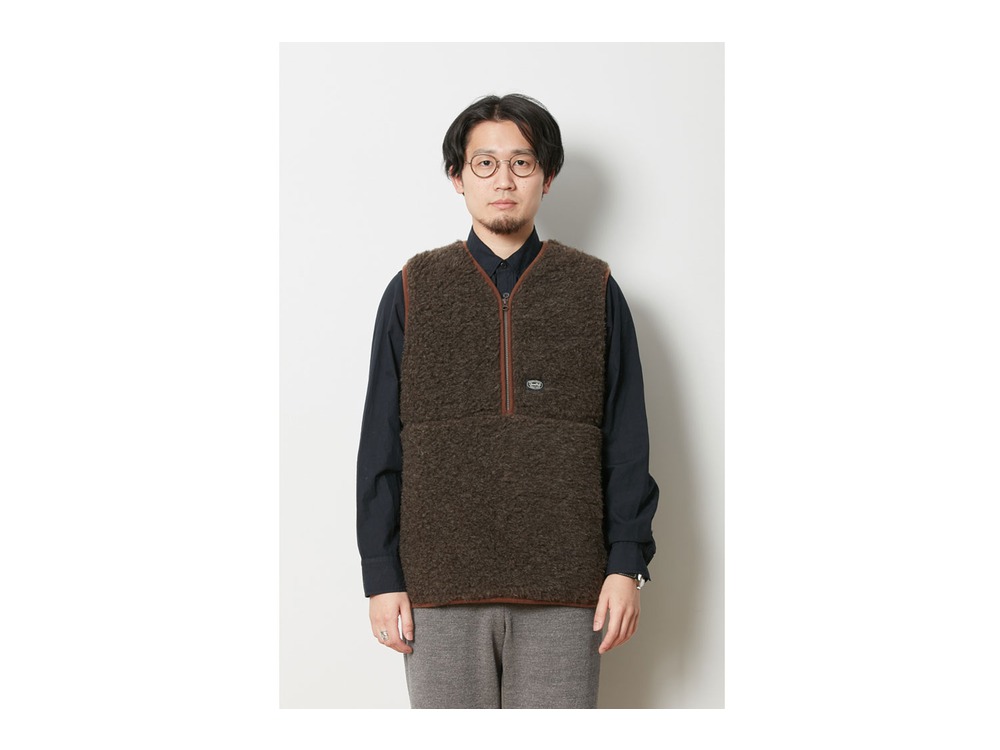 Wool Fleece Vest M Brown Wool Fleece Vest M Brown