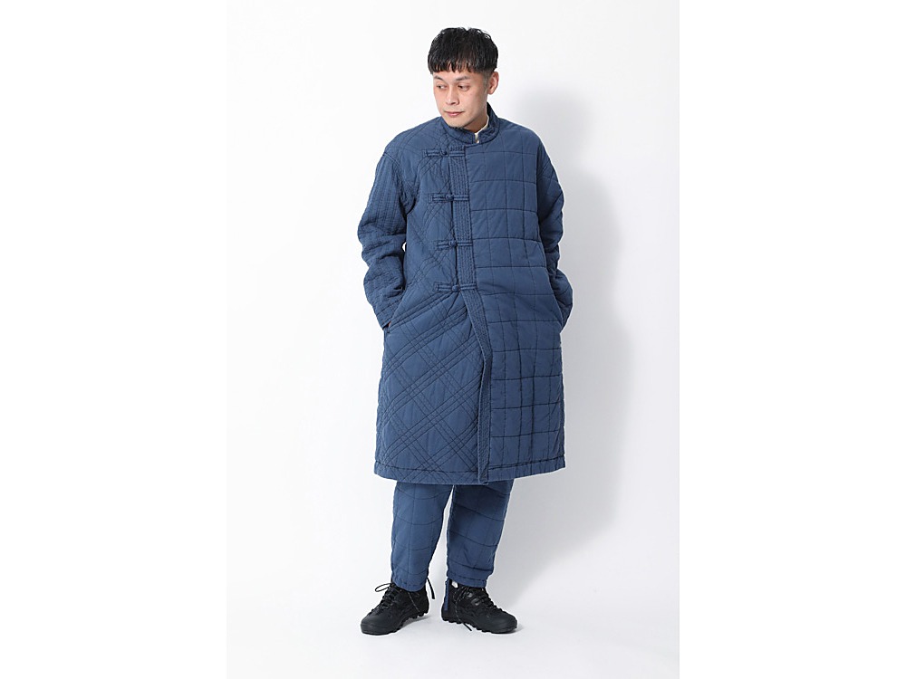 Patchwork Quilted NORAGI Coat L Navy