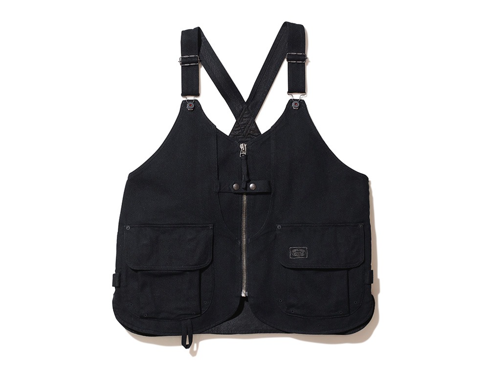 TAKIBI Denim Vest S Black