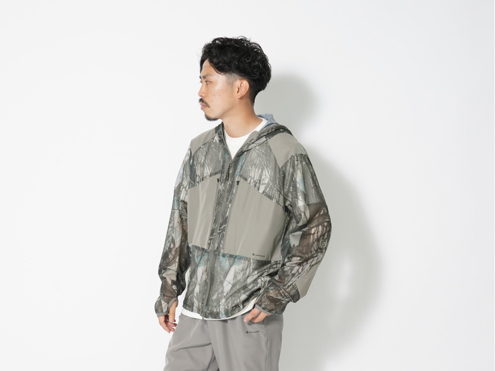 Printed Insect Shield Mesh Jacket L Grey