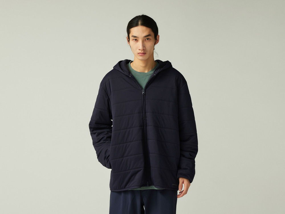 Flexible Insulated Zip Up Hoodie S LIGHT BROWN