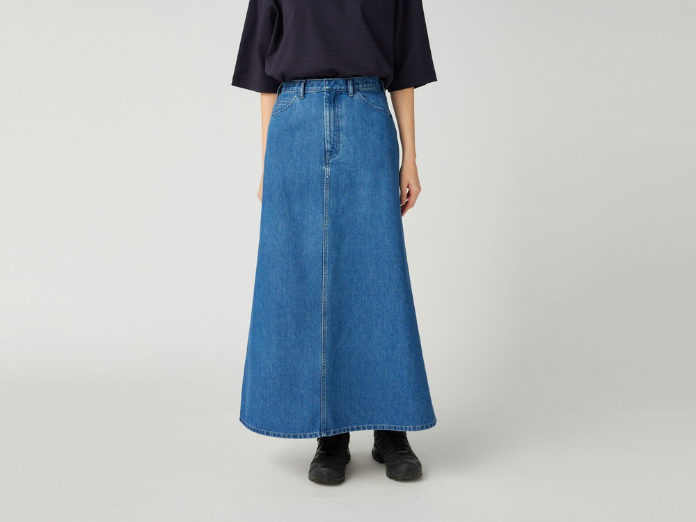 TAKIBI Denim Skirt 1 LIGHT BLUE