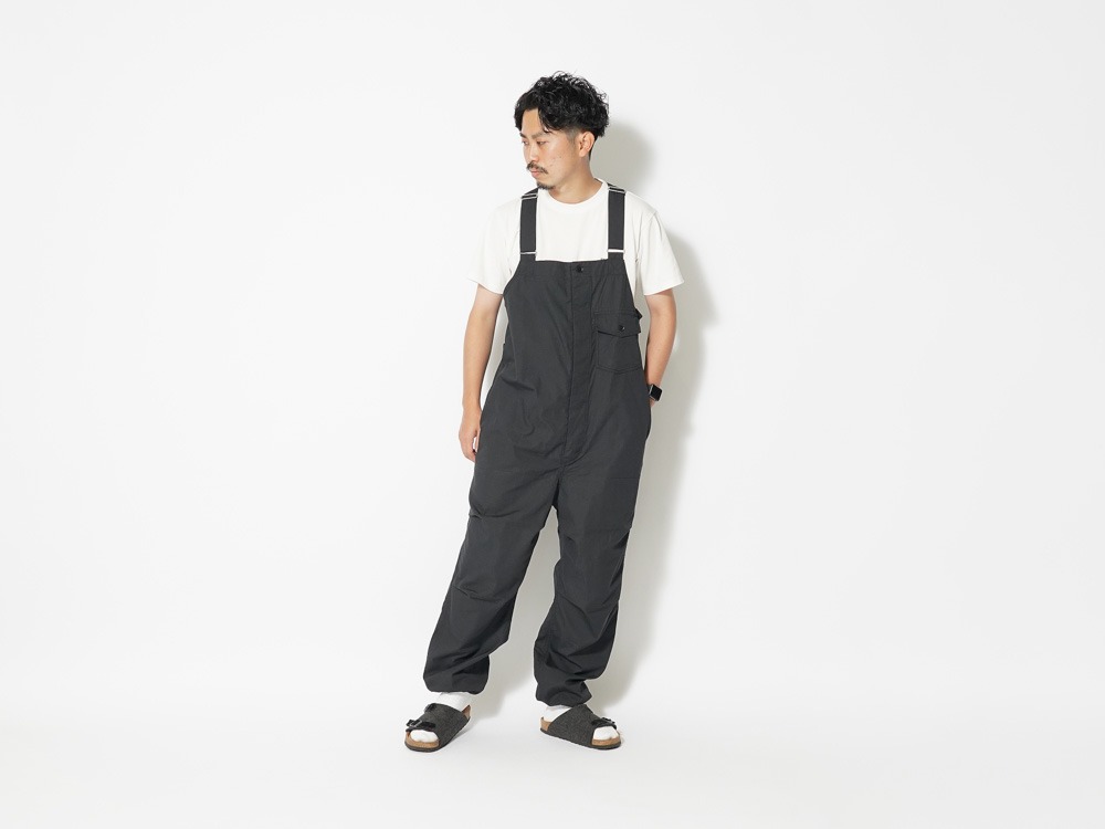 TAKIBI Light Ripstop Overalls M Black