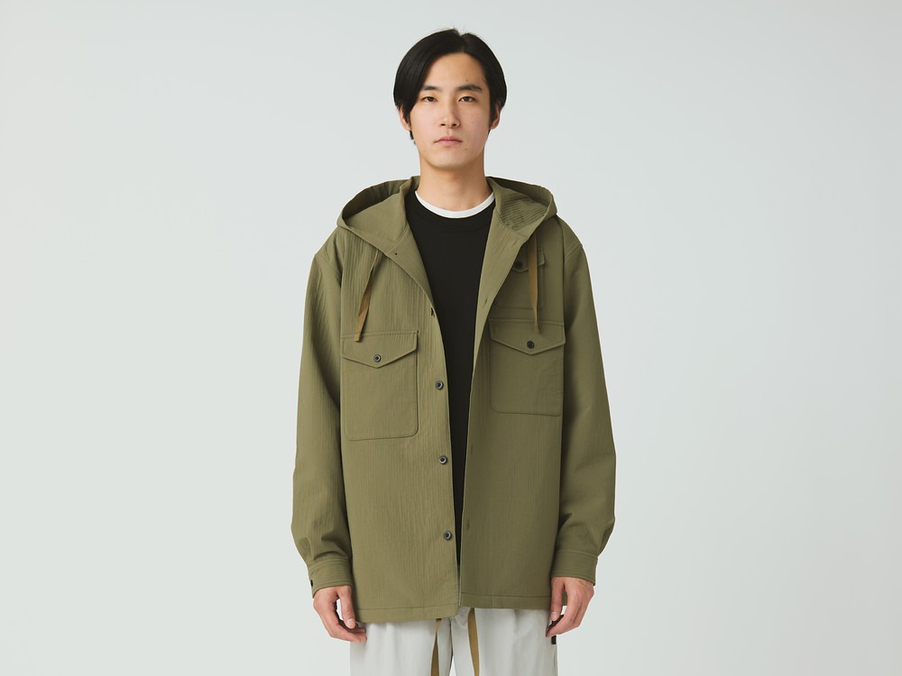 【先行予約商品】Easy Cloth Hooded Shirt M OLIVE