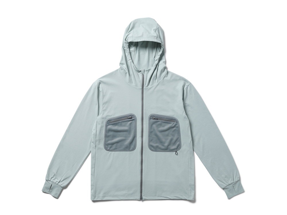 Water Active Zip Up Hoodie M LIGHT GREY