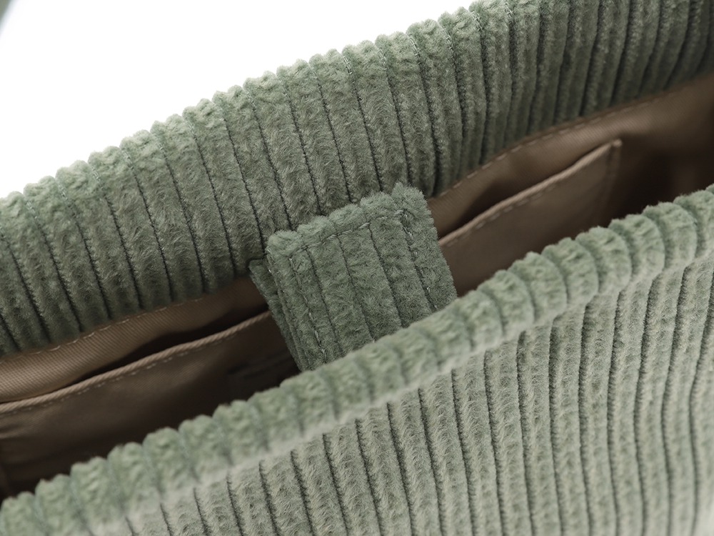 Corduroy Micro Tote Bag One GREEN