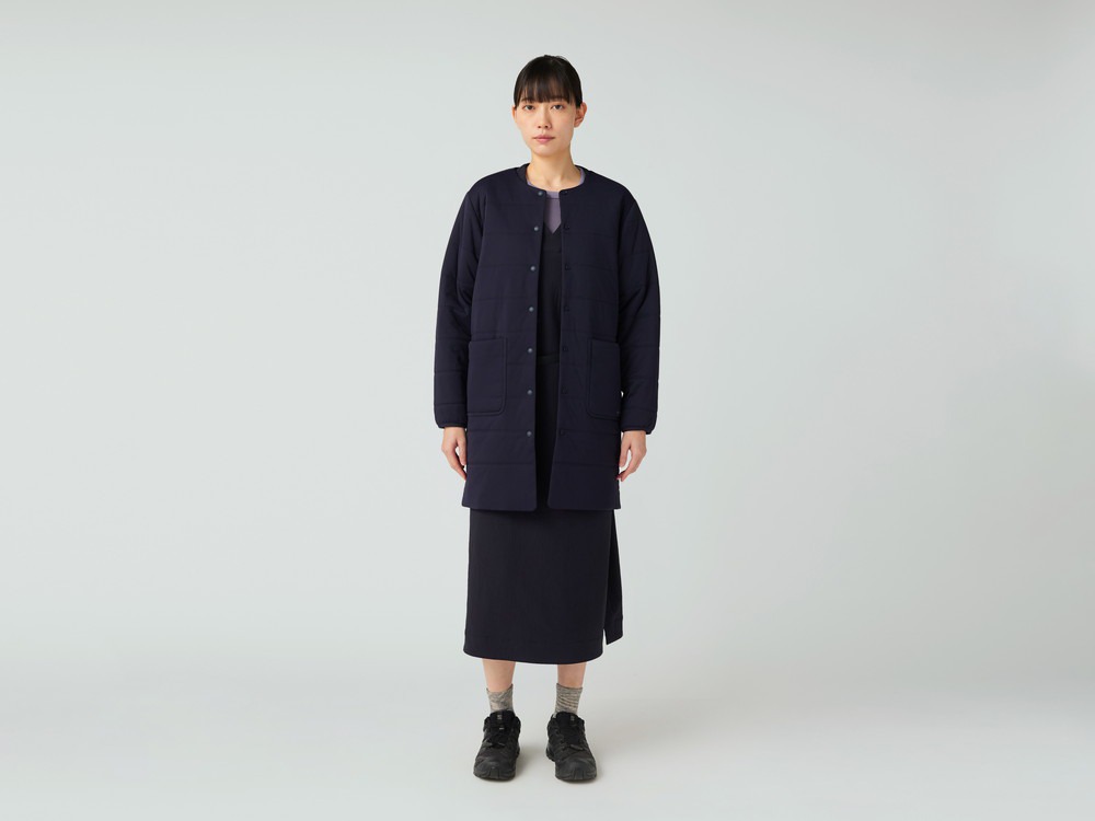 Flexible Insulated Long Cardigan 1 NAVY