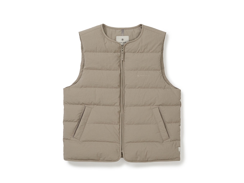 Land Women's Lightweight Down Vest M TAN GREY