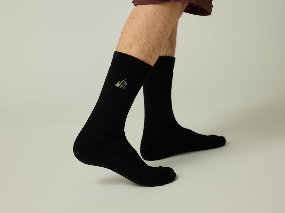 MofM Wool Guide Socks Middle M BLACK