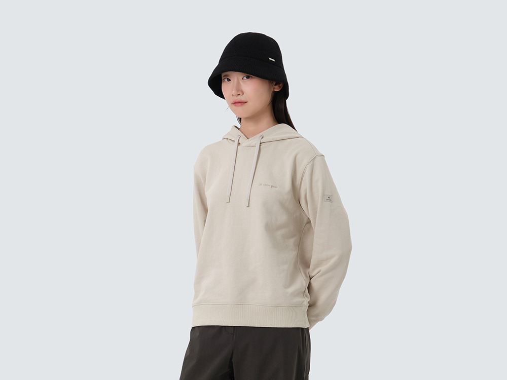 Land Women's Hood T-Shirt S LIGHT BEIGE