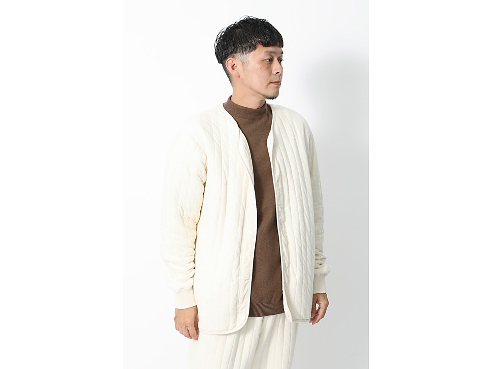 Natural Warm Stretch Cardigan 1 Ecru