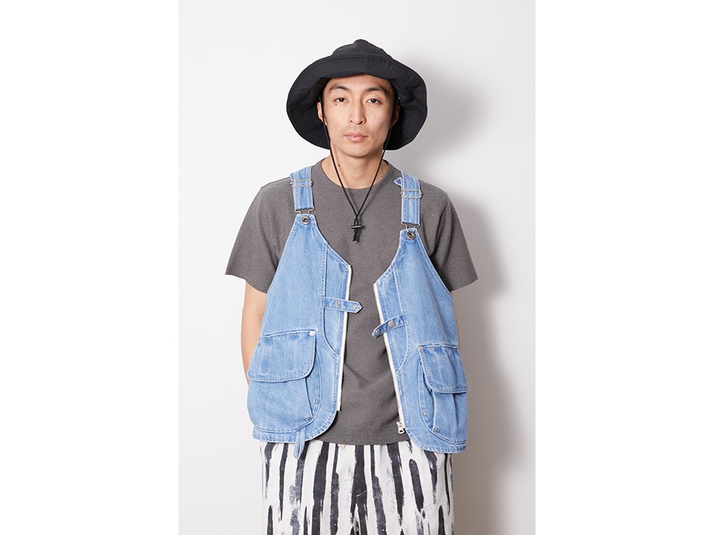 Indigo TAKIBI Vest M Bleach(JK-20SU12203BC) | ベストの通販