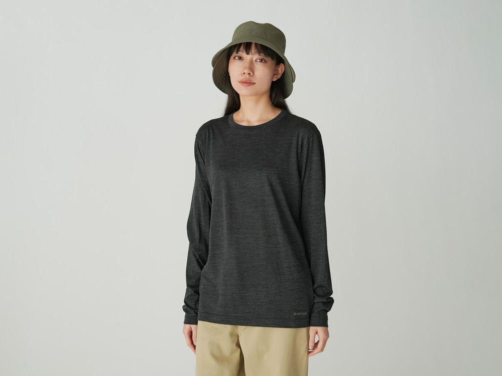 Merino Wool Long Sleeve T-Shirt S Black(SW-24AU01502BK) | T