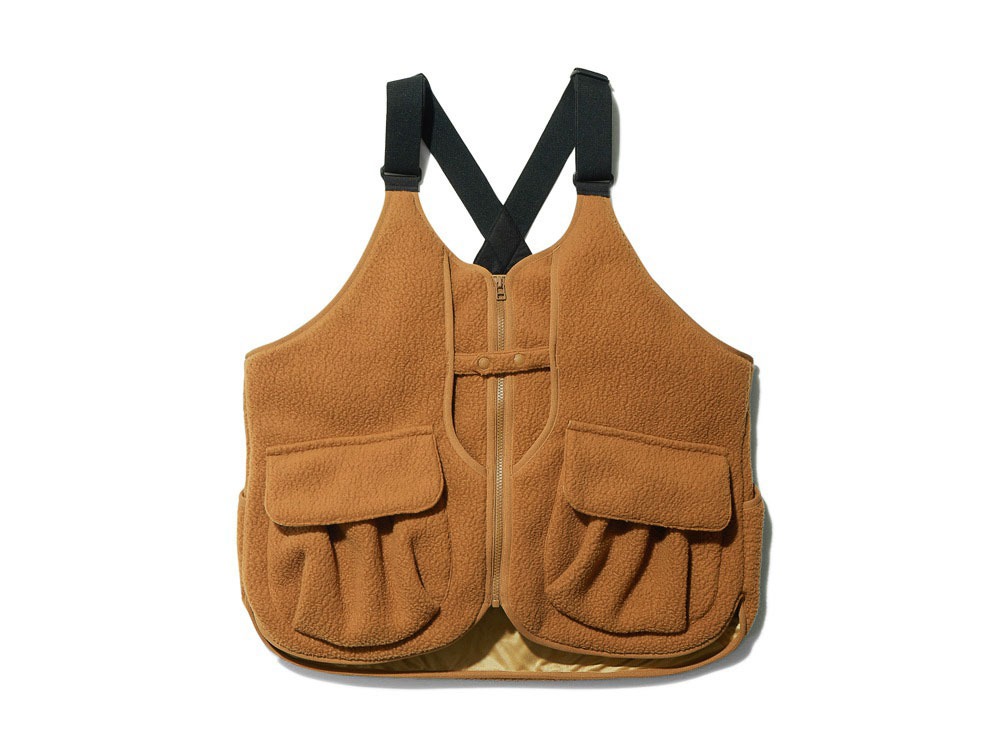 Thermal Boa Fleece Vest S Brown