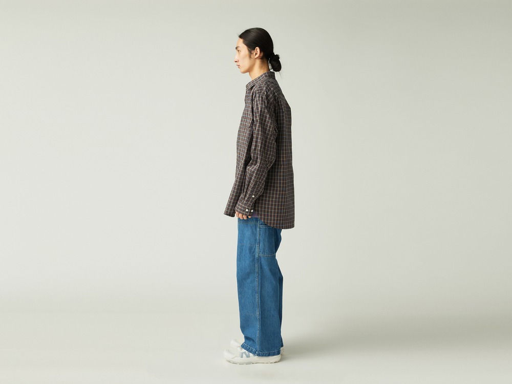 【先行予約商品】Organic Cotton Ombre Check Shirt S BROWN CH