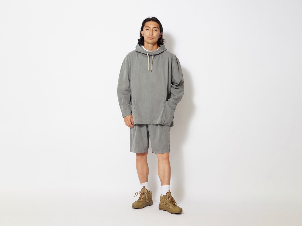 Natural Dyed Recycled Cotton Parka M BL