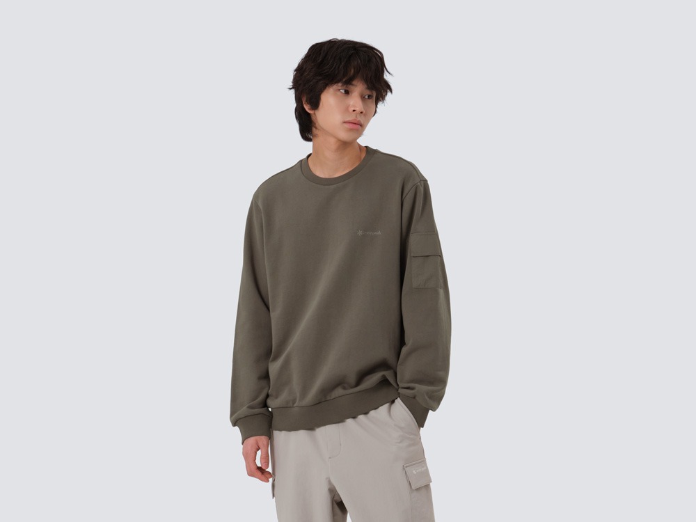 Land Pocket Sweatshirt M DARK KHAKI