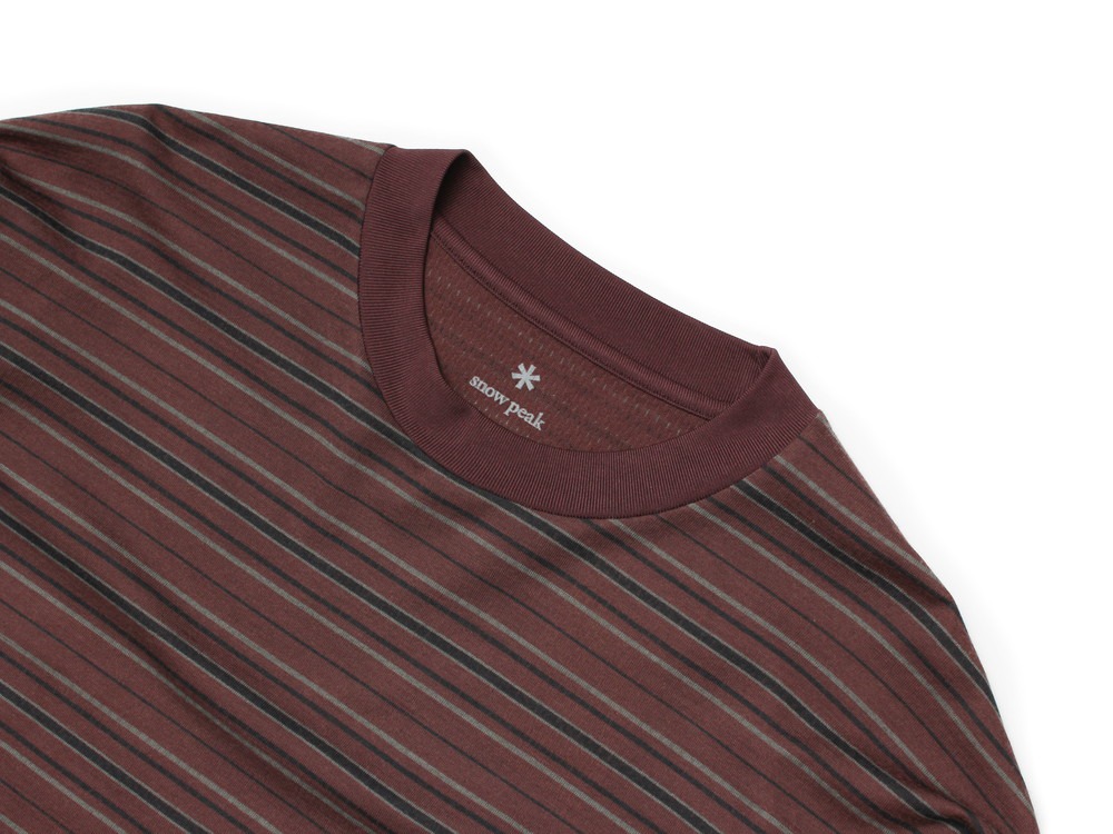 【先行予約商品】Hybrid Wool Mesh Stripe L/S T M BROWN BD