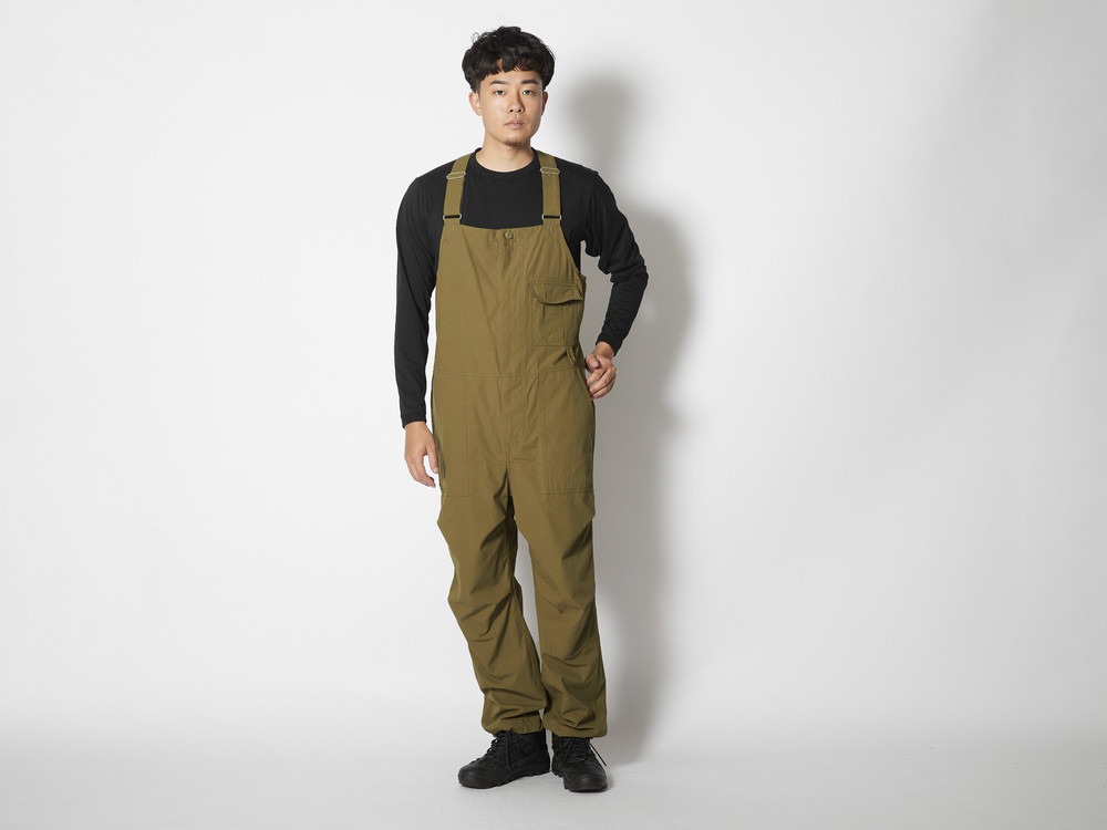 TAKIBI Light Ripstop Overalls L Black