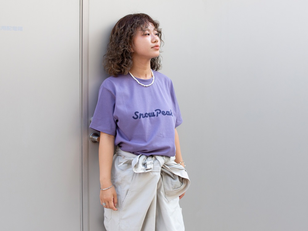 Snow Peak Typography T-Shirt M GREY