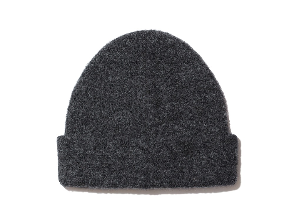 Shetland Wool Knit Cap ONE Charcoal