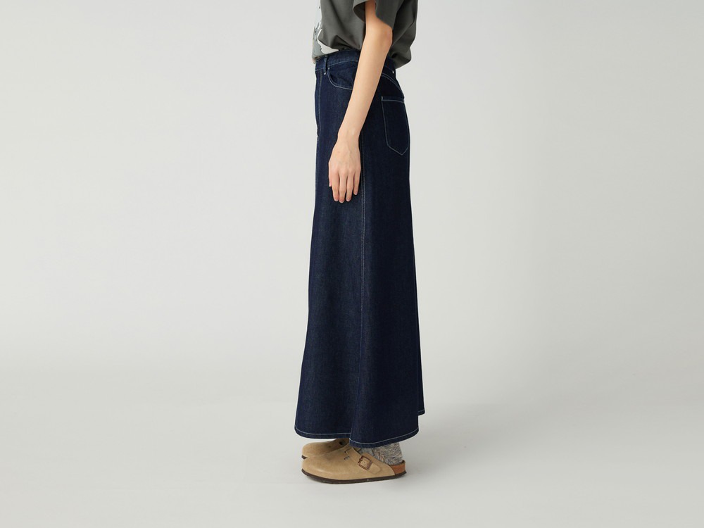 TAKIBI Denim Skirt 1 LIGHT BLUE