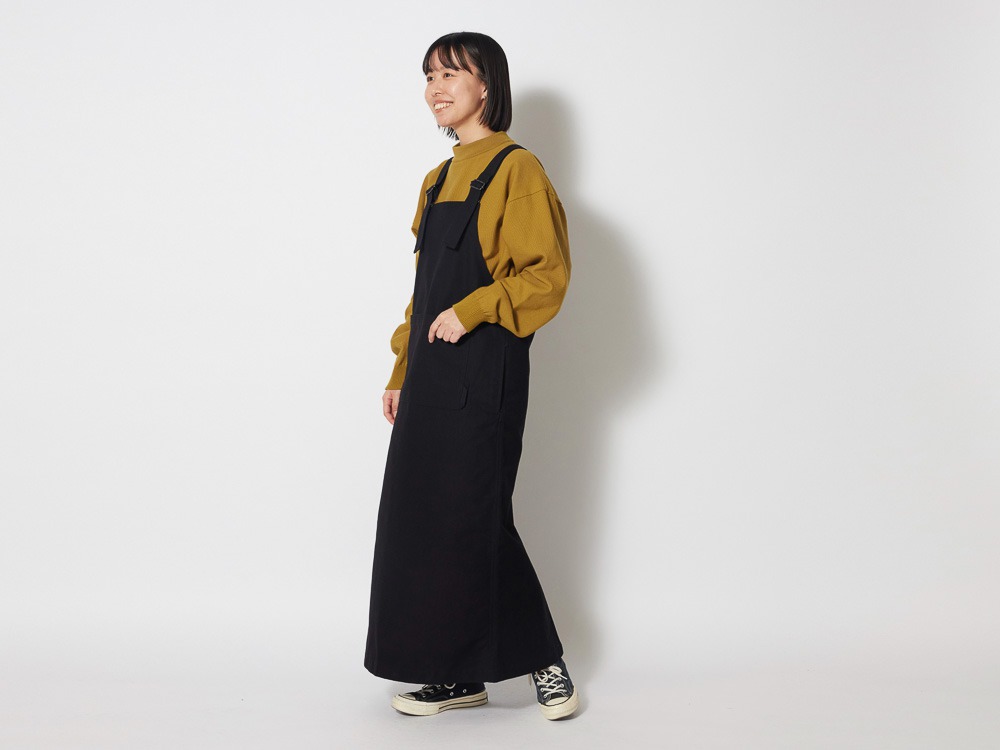 TAKIBI Canvas Dress 4 Olive