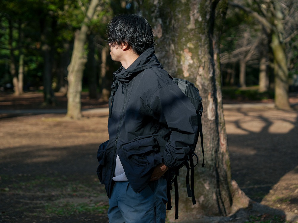 Nylon Tussah Jacket M BLACK