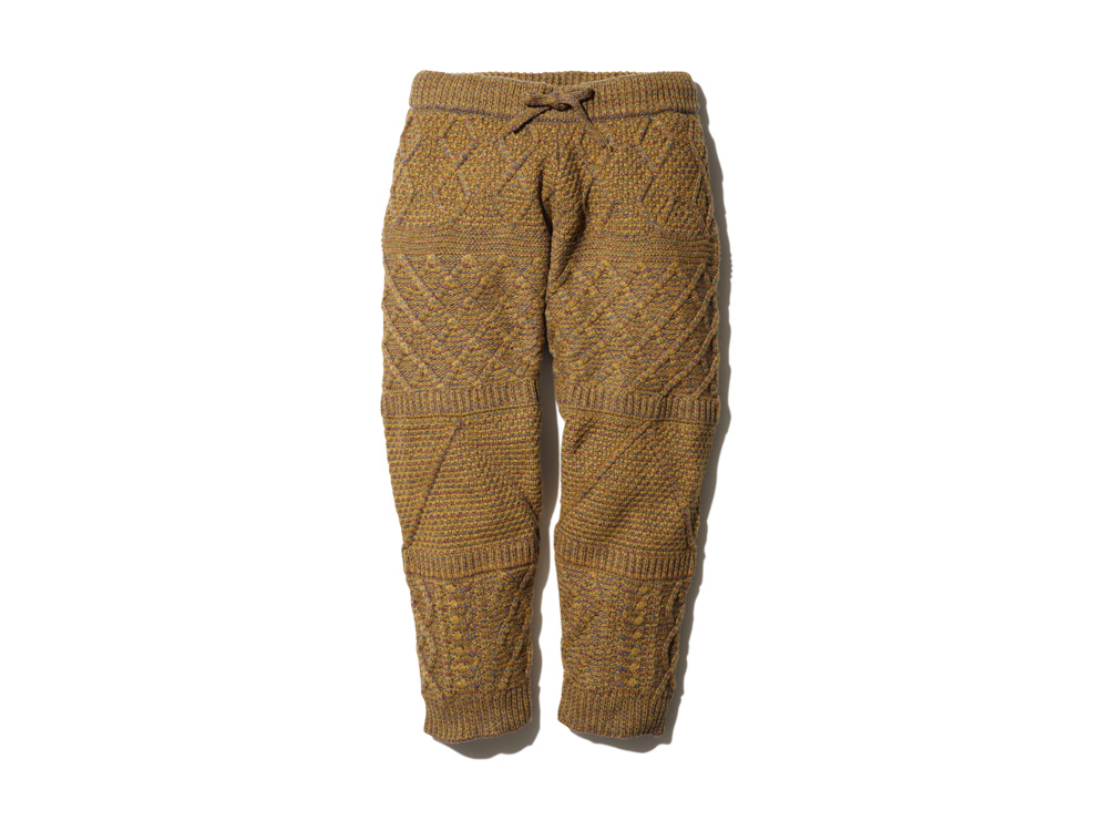 Alpaca Mixed Knit Pants 1 MustardMix