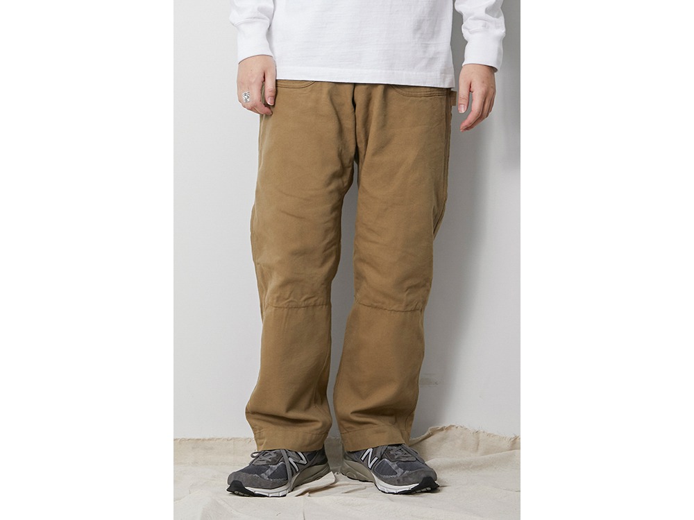 くすみ水色 snow peak スノーピーク 焚き火 ダックパンツ ベージュ