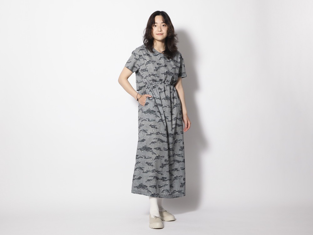 Printed Breathable Quick Dry Dress 4 Grey