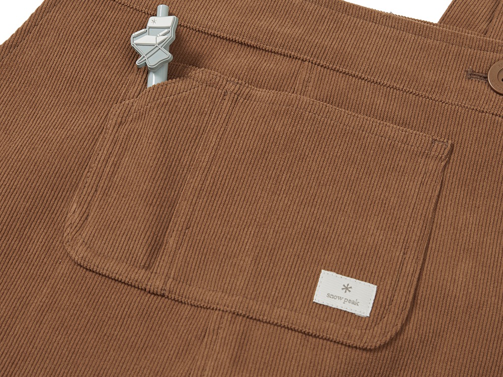 Corduroy Women's Overall Dress S BRICK