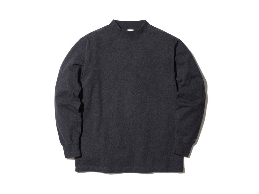 RecycledCottonHeavyMockneckL/S Tshirt L Black