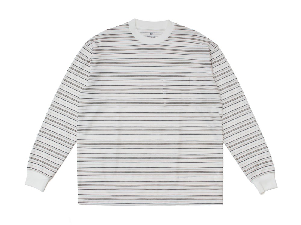 【先行予約商品】Hybrid Wool Mesh Stripe L/S T S GREY BD