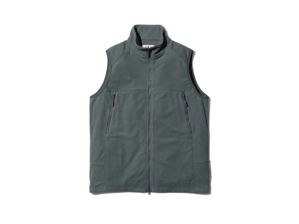 Grid Fleece Vest XL Forestgreen