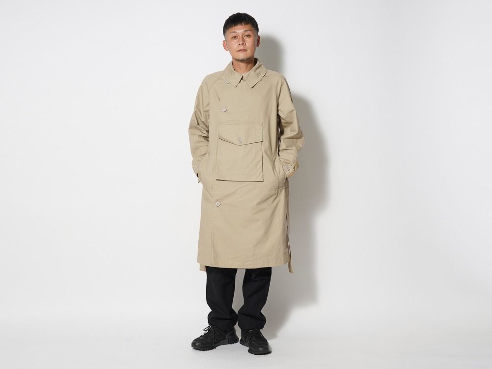 TAKIBI Chino Trench Coat L Beige