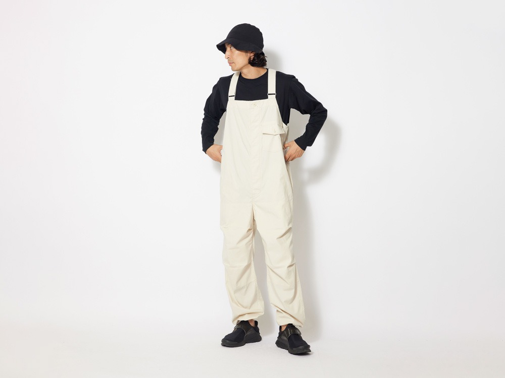 TAKIBI Light Ripstop Overalls M Black