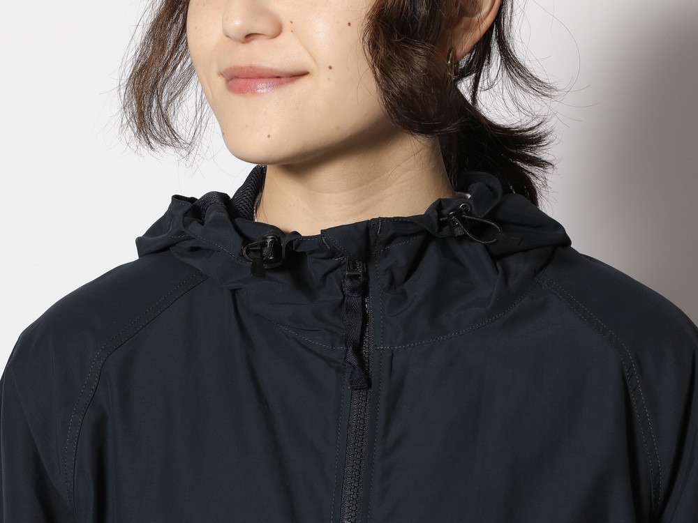 Light Mountain Cloth Zip Up Parka 1  Black