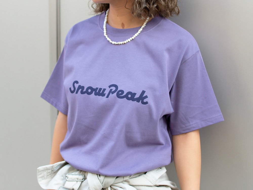 Snow Peak Typography T-Shirt M GREY