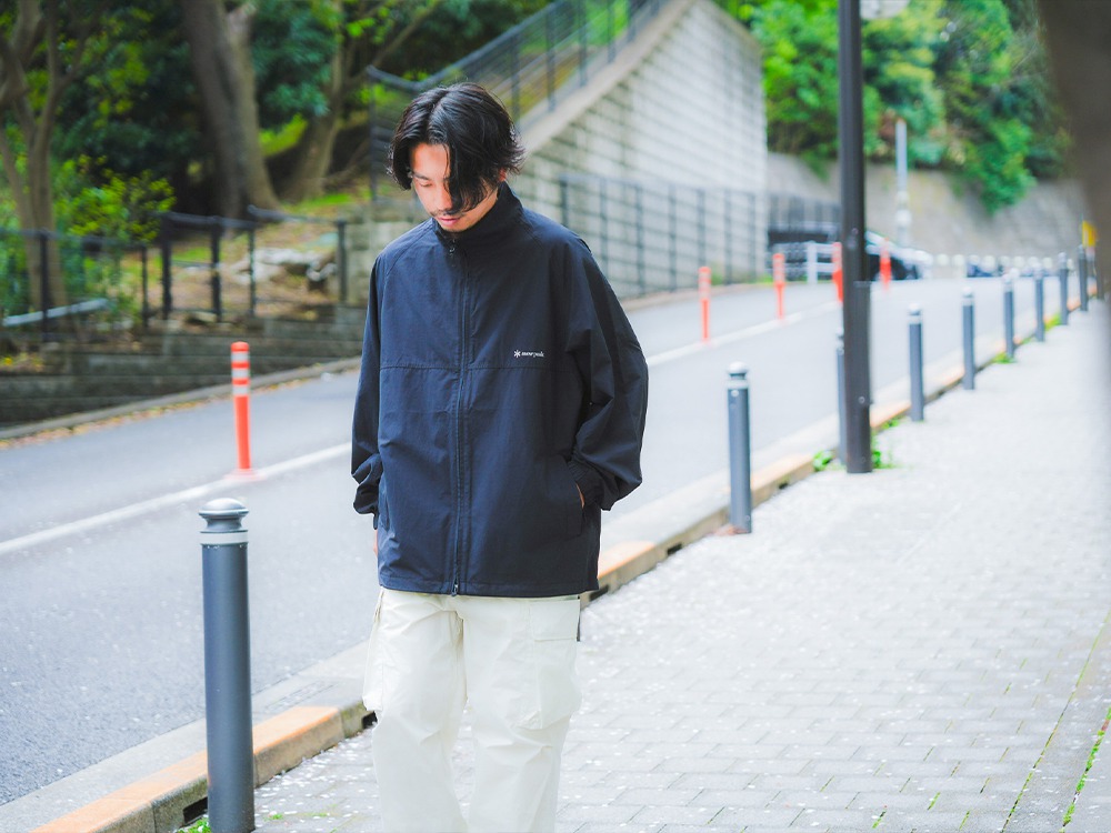 Light Mountain Cloth Stand Collar Jacket JK M CAHRCOAL