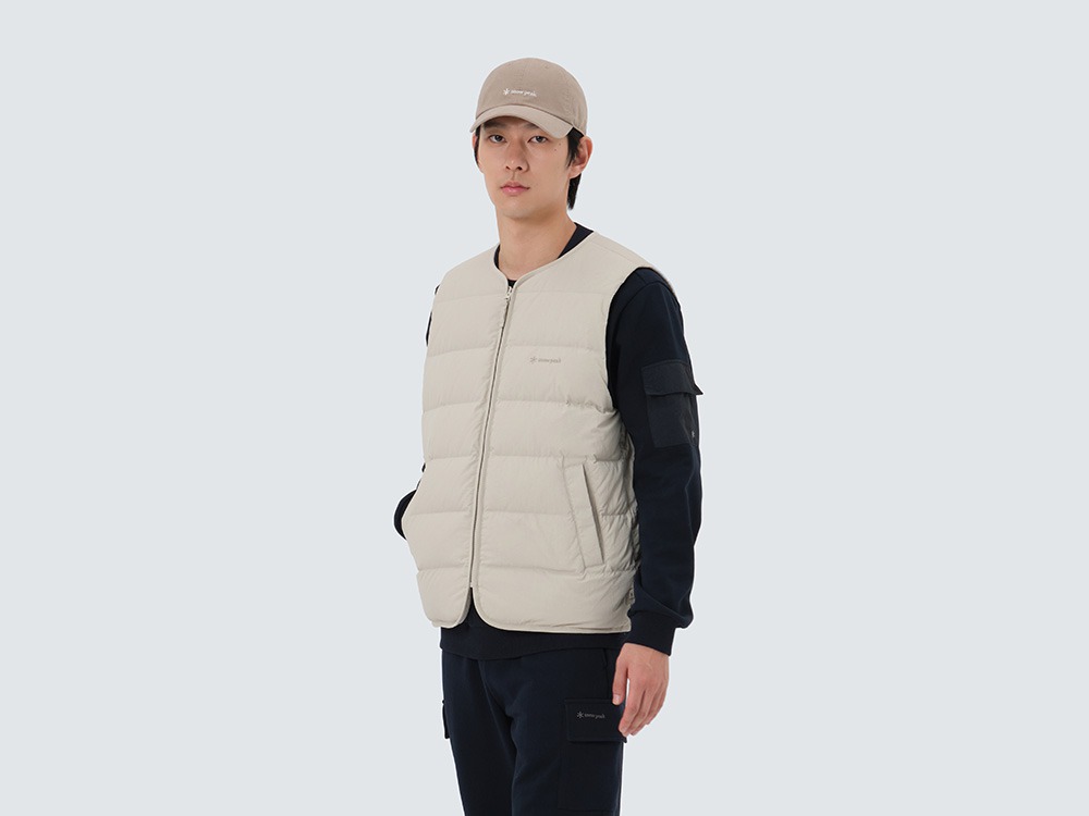 Land Lightweight Down Vest L LIGHT BEIGE
