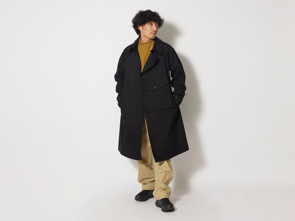 TAKIBI Chino Trench Coat 1 Black