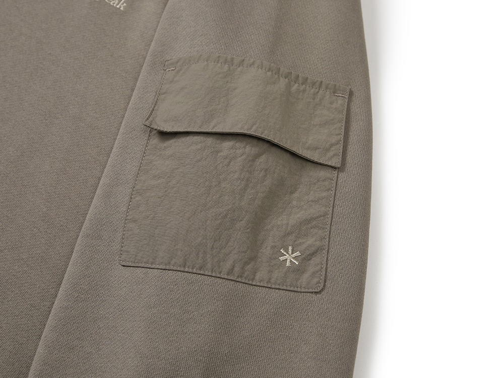 Land Pocket Hood T-Shirt M BEIGE GREY