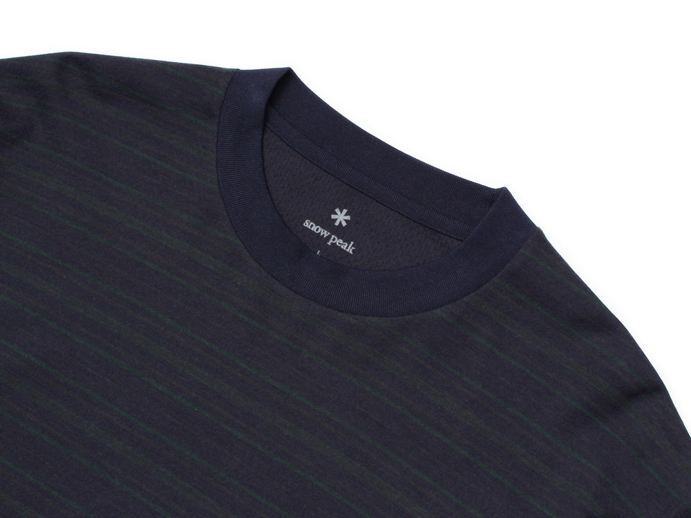 【先行予約商品】Hybrid Wool Mesh Stripe L/S T S BLUE BD